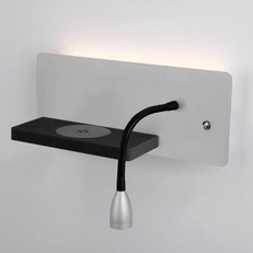 Фото товара Настенный светодиодный светильник с беспроводной зарядкой Kofro L LED (левый) MRL LED 1112 серебро/чёрный