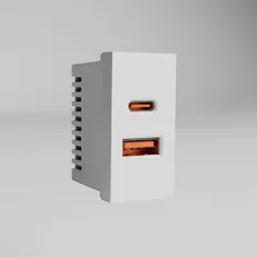 Изображение Модульная розетка USB тип A+C W1272701