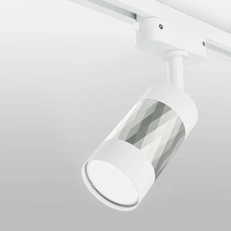Фото товара Трековый поворотный светильник Basic System GU10 Mizar белый/серебро MRL 1007